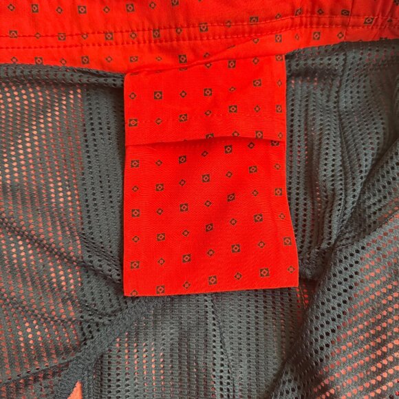 Michael Kors Mens Red Patterned Swim Shorts XXL Drawstring Closure lightweight - Picture 10 of 12
